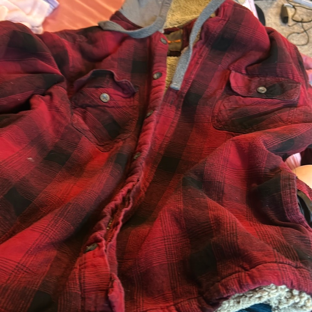 Northwest territory large red plaid jacket